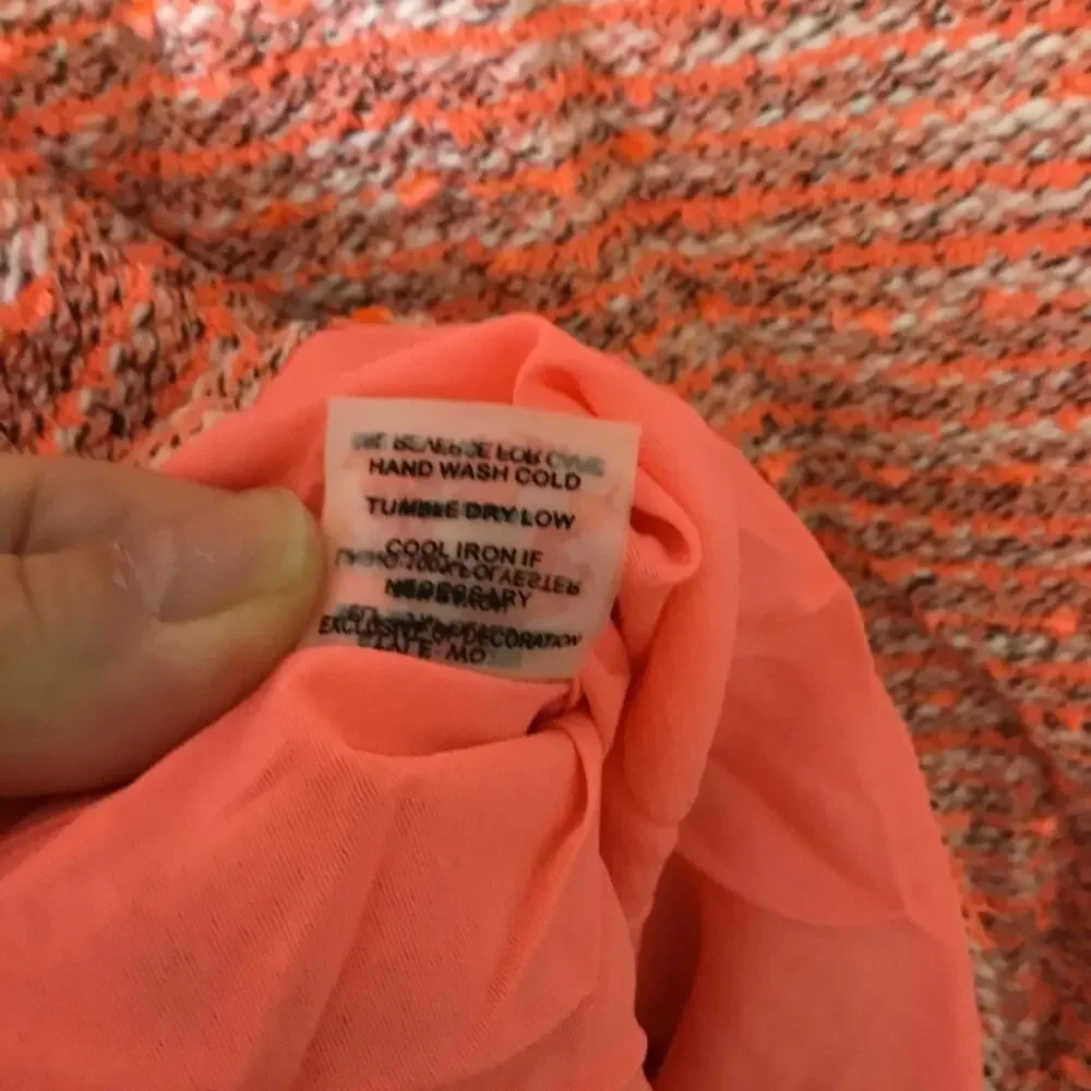 Orange Vintage Tweed Long Sleeve Front Zip-Up Detail Jacket With Pockets - Picture 16 of 16